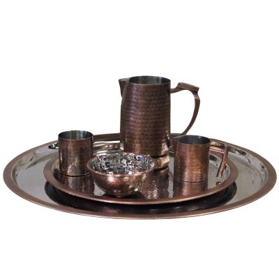 Image of Edison Burnt Copper Cream & Sugar Bowl
